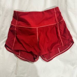 lululemon athletica Red Athletic Shorts